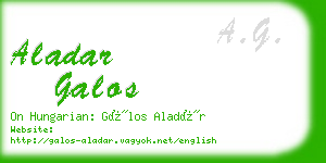 aladar galos business card